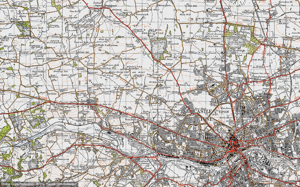 Old Map of Westerhope, 1947 in 1947