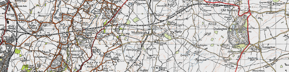 Old map of Westerleigh in 1946