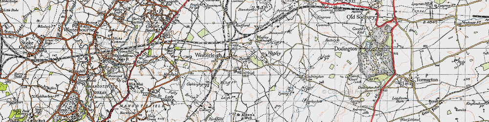 Old map of Westerleigh Hill in 1946