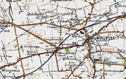 Old map of Western Bank in 1947