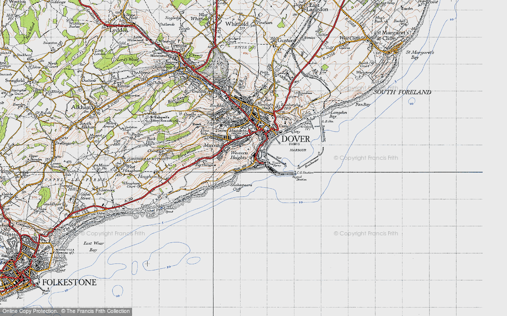 Historic Ordnance Survey Map of Western Heights 1947