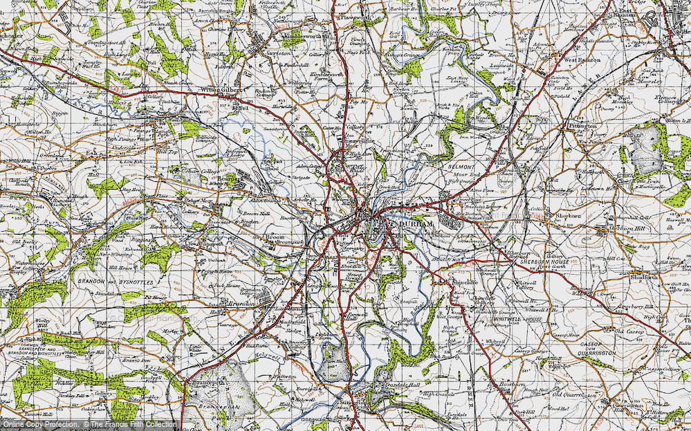 Old Map of Western Hill, 1947 in 1947