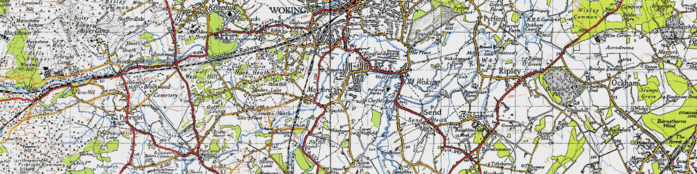 Old map of Westfield in 1940