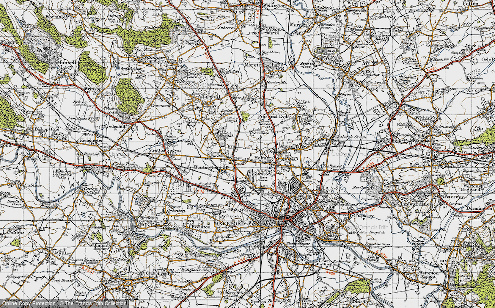 Old Map of Westfields, 1947 in 1947