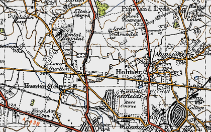 Old map of Westfields in 1947