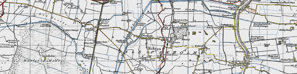 Old map of Westgate in 1947