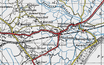 Old map of Westham in 1940