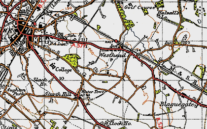 Old map of Westhead in 1947