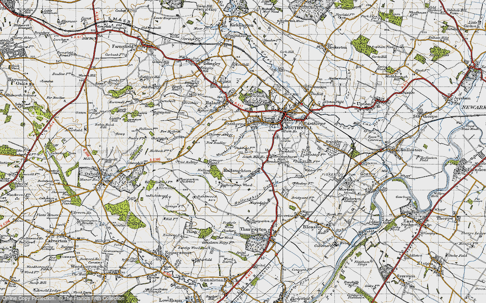 Old Map of Historic Map covering Brackenhurst in 1946