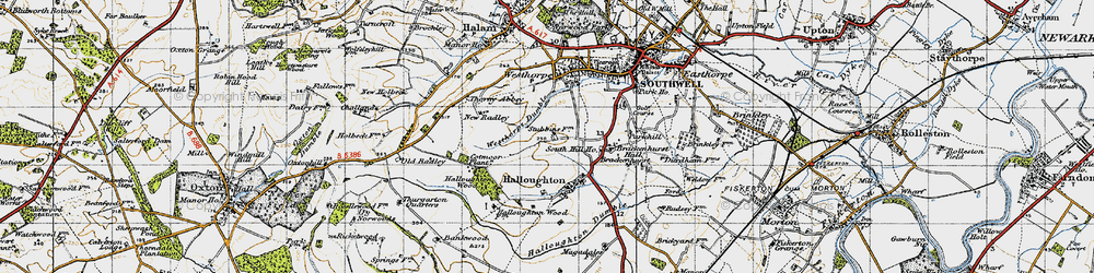 Old map of Westhorpe Dumble in 1946