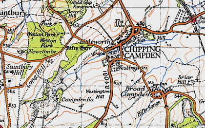 Old map of Westington in 1946