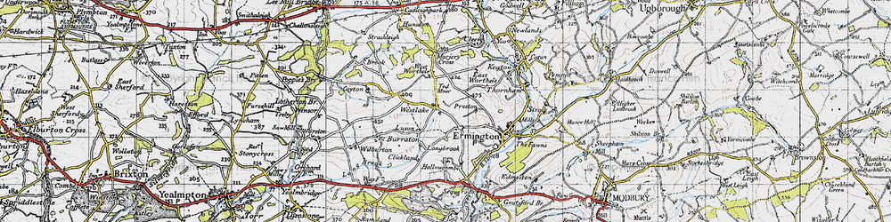 Old map of Tod Moor in 1946