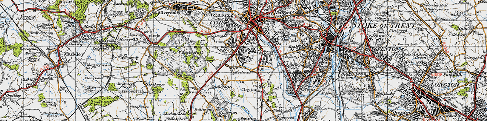 Old map of Westlands in 1946