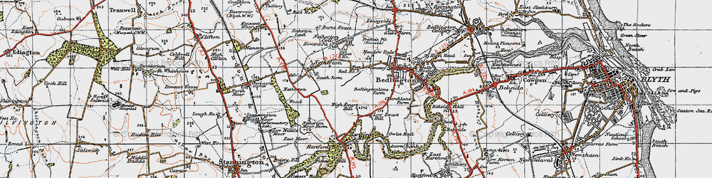 Old map of Westlea in 1947