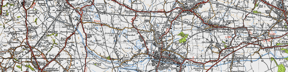Old map of Westleigh in 1947