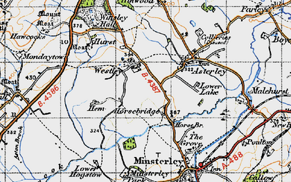 Old map of Westley in 1947
