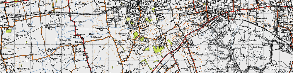 Old map of Westley Heights in 1946