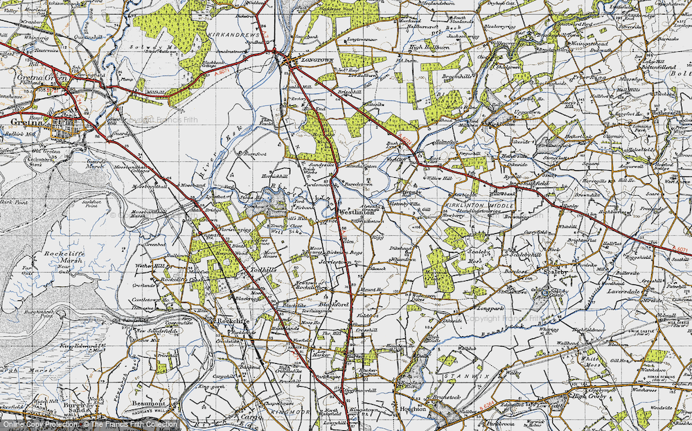 Old Map of Westlinton, 1947 in 1947