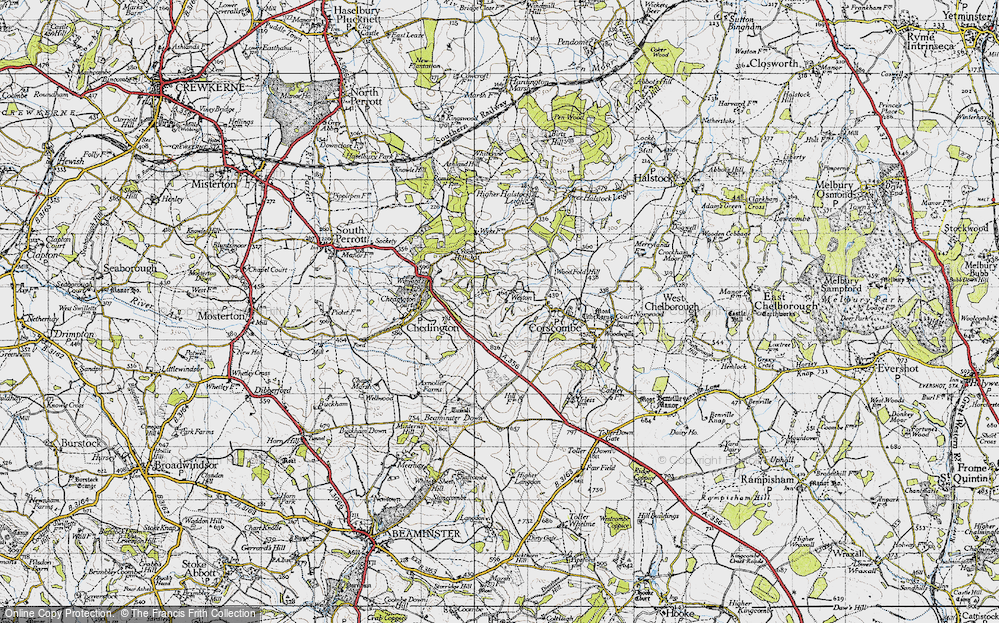 Old Map of Weston, 1945 in 1945
