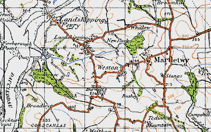 Old map of Broadley in 1946