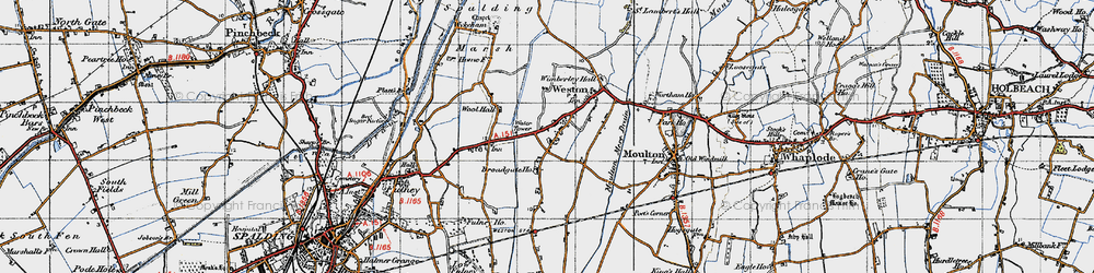 Old map of Broadgate Ho in 1946