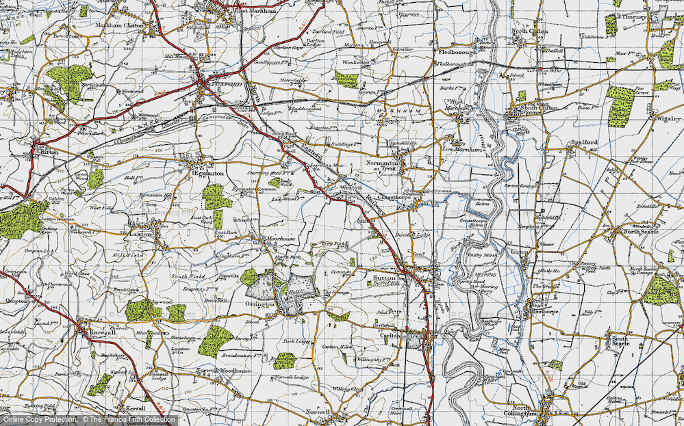 Old Map of Weston, 1947 in 1947