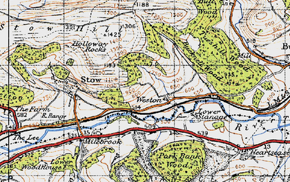 Old map of Bucknell Wood in 1947