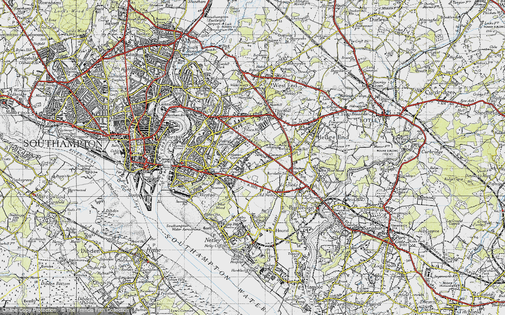Old Map of Weston Common, 1945 in 1945