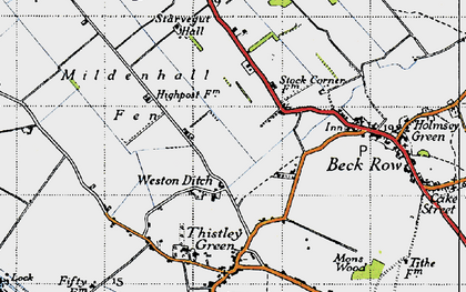 Old map of Weston Ditch in 1946