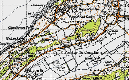 Old map of Weston in Gordano in 1946
