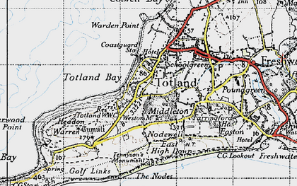Old map of Weston Manor in 1945