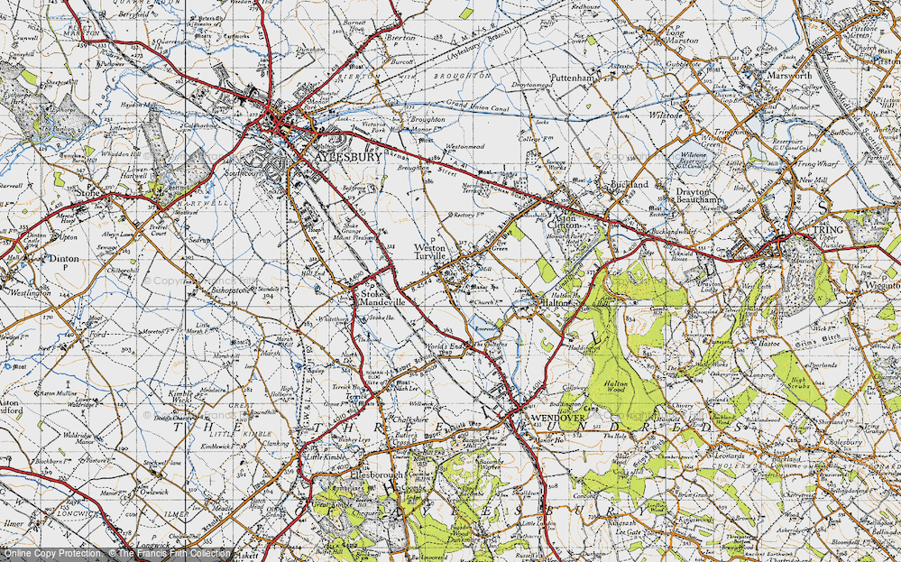 Old Map of Weston Turville, 1946 in 1946