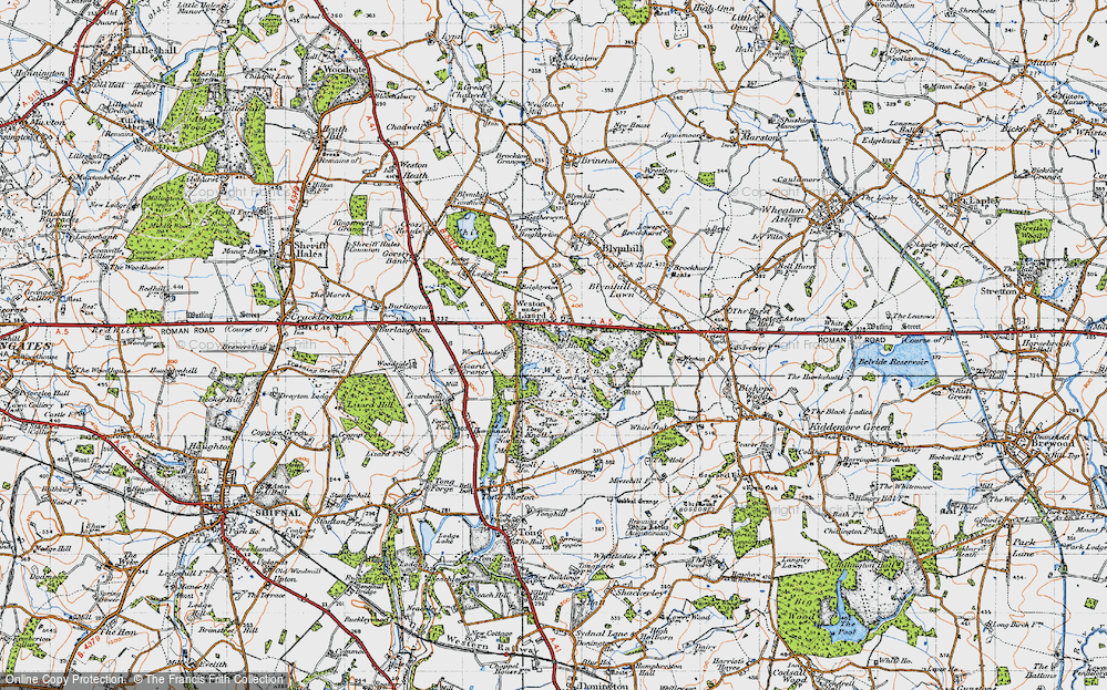 Old Map of Weston Under Lizard, 1946 in 1946