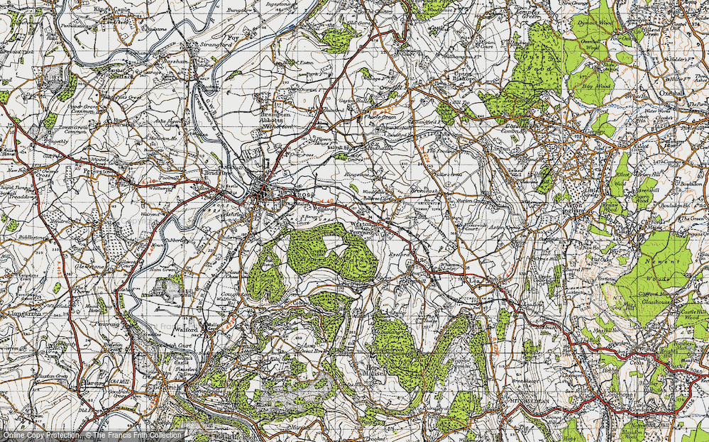 Old Map of Weston under Penyard, 1947 in 1947