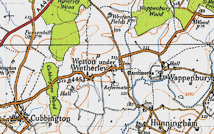 Old map of Weston under Wetherley in 1946