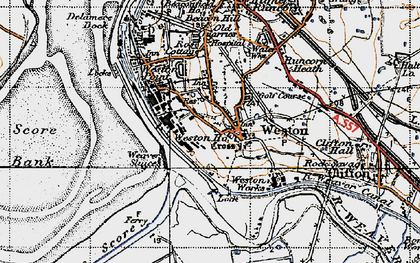 Old map of Weston Village in 1947