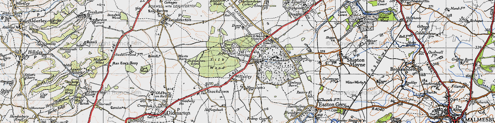 Old map of Westonbirt in 1946