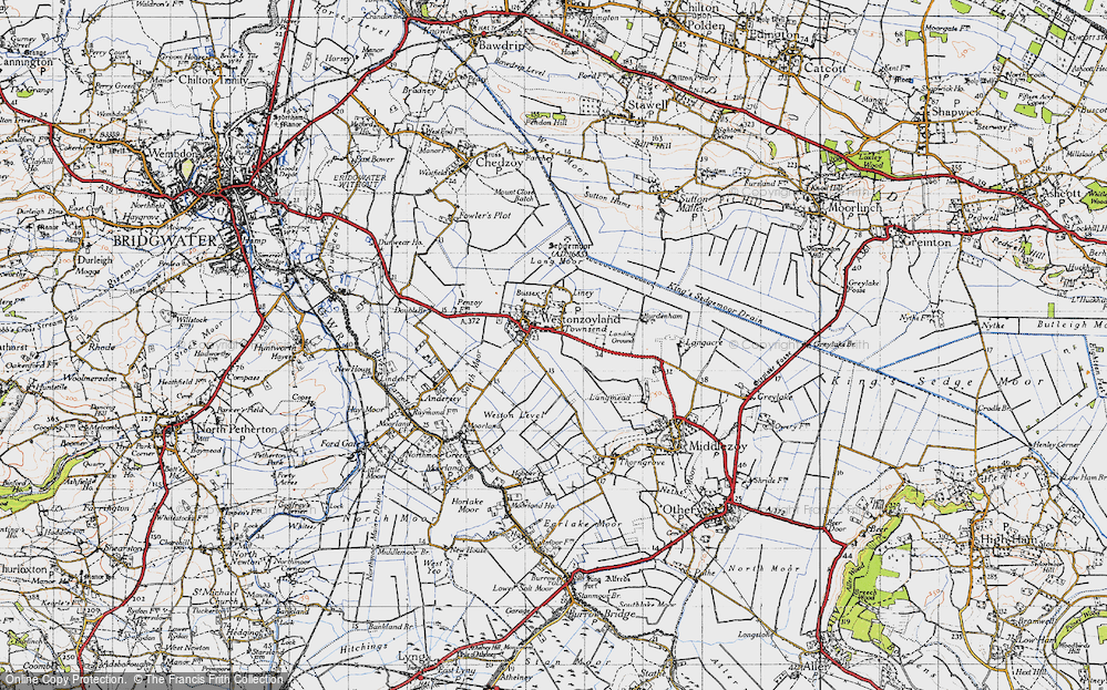 Old Map of Westonzoyland, 1946 in 1946