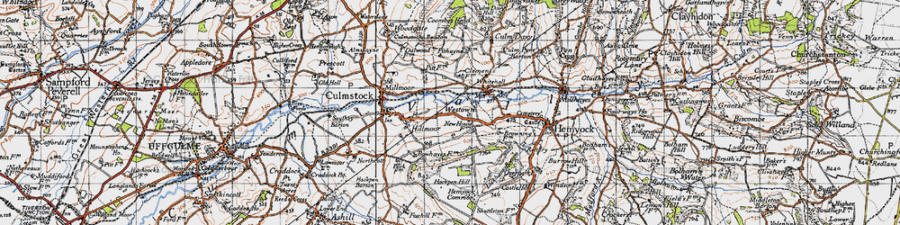 Old map of Lickham Bottom in 1946
