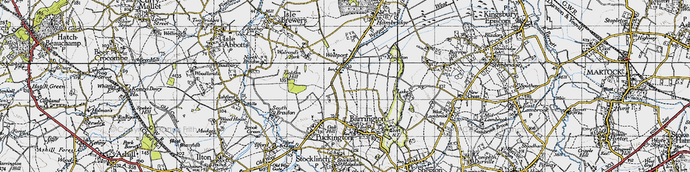 Old map of Westport in 1945
