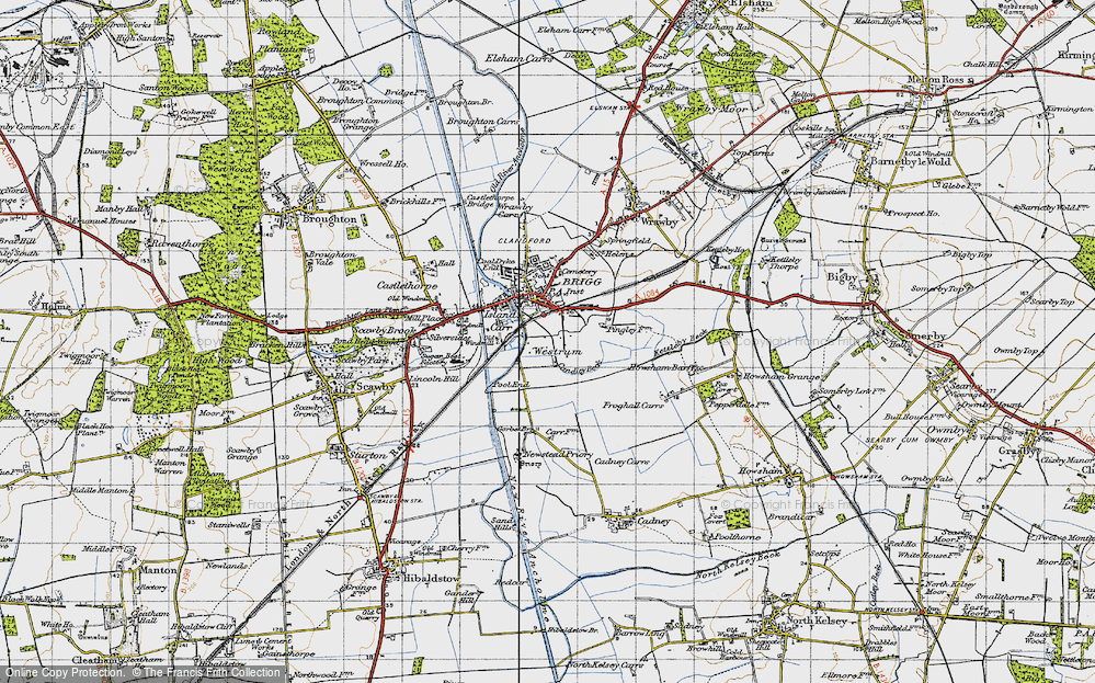 Old Map of Westrum, 1947 in 1947