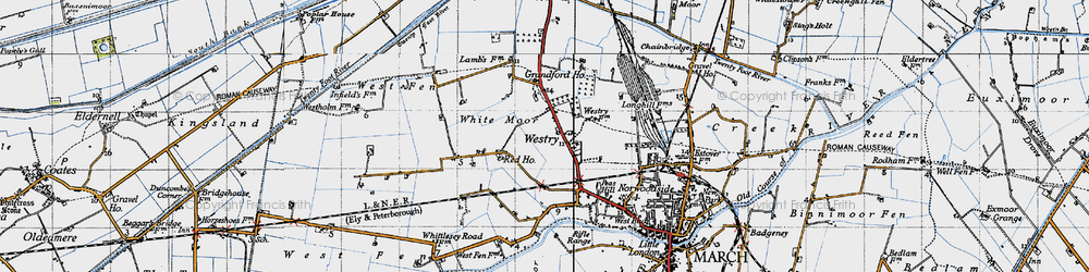 Old map of Westry in 1946