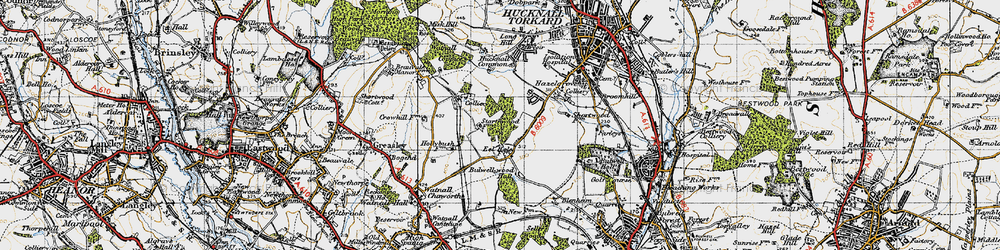 Old map of Blenheim in 1946