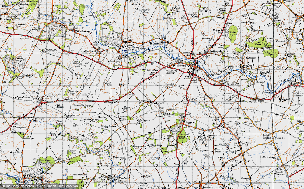 Old Map of Westwell, 1946 in 1946