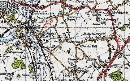 Old map of Westwood in 1946