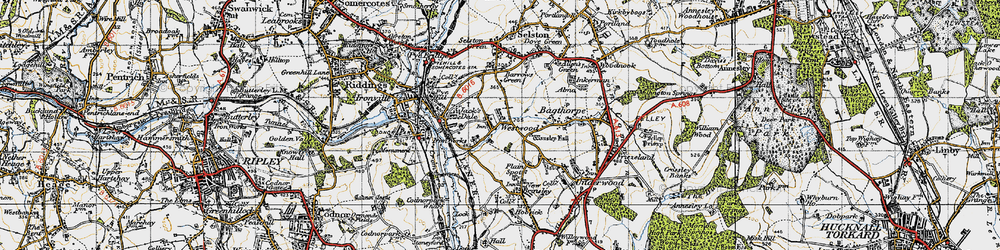Old map of Westwood in 1946