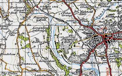 Old map of Westwood Hall Sch in 1947