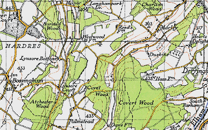 Old map of Westwood in 1947