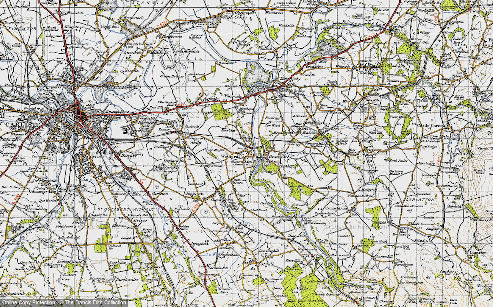 Old Map of Wetheral, 1947 in 1947