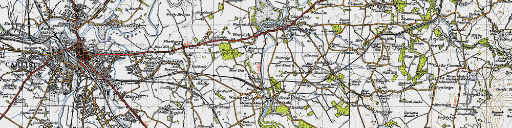 Old map of Wetheral Plain in 1947